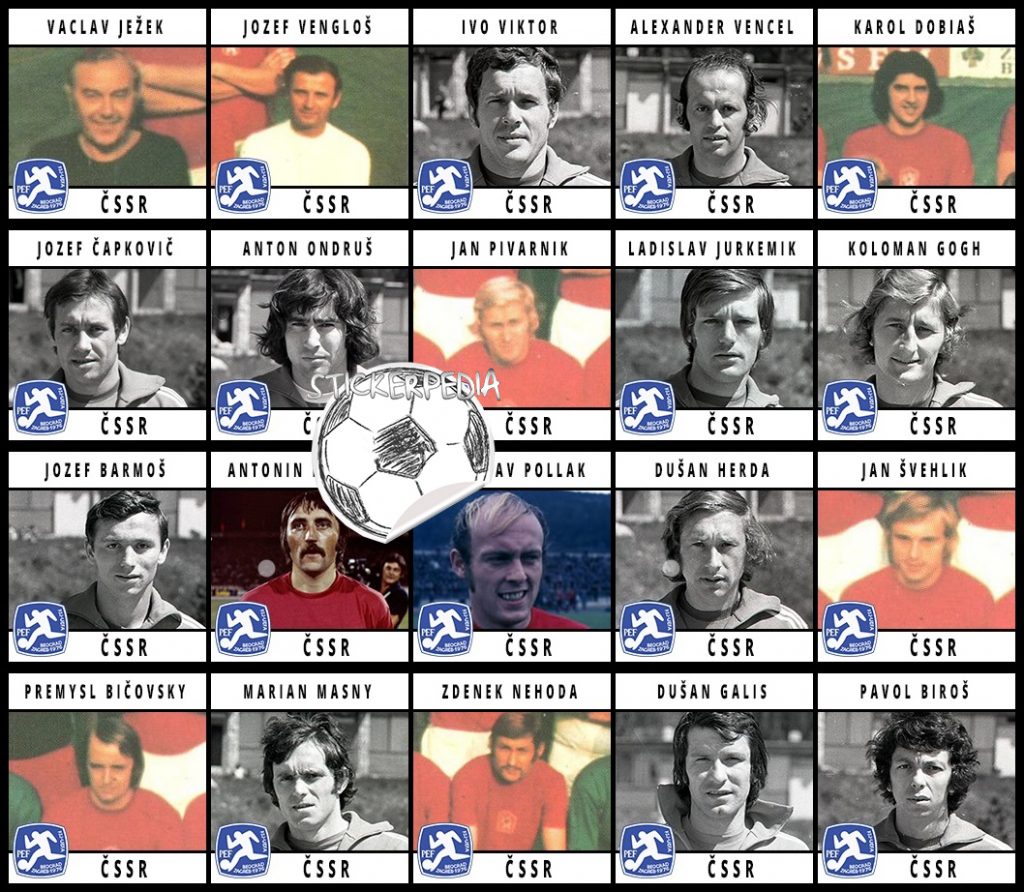 ترکیب تیم ملی چکسلواکی در یورو 76