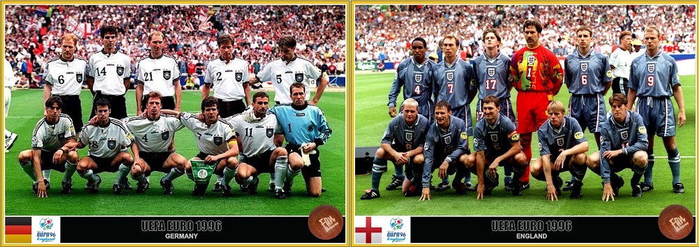 ترکیب اولیه دو تیم آلمان و انگلیس در مرحله نیمه نهایی یورو 96