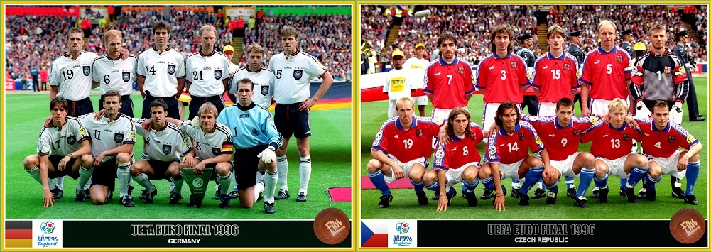 ترکیب اولیه دو تیم آلمان و جمهوری چک در دیدار فینال یورو 96