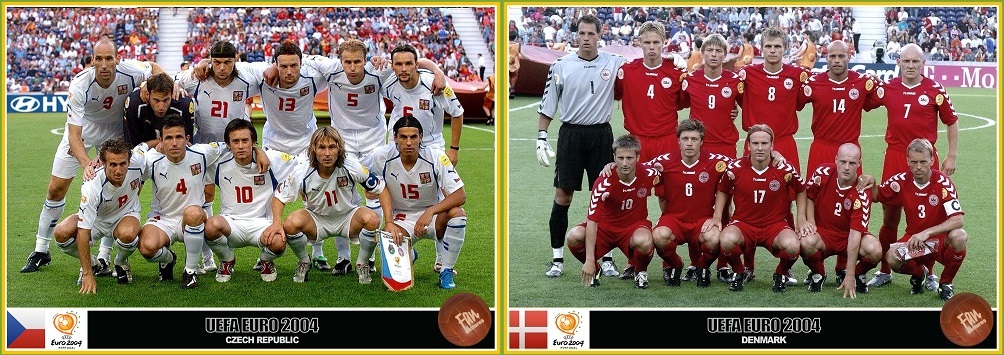 ترکیب اولیه تیم های جمهوری چک و دانمارک در یورو 2004