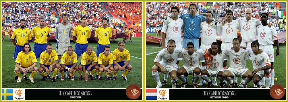 ترکیب اولیه تیم های سوئد و هلند در یورو 2004