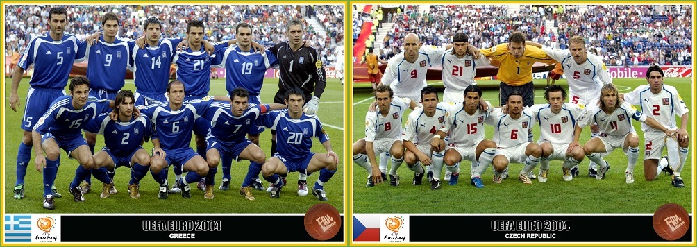 ترکیب اولیه تیم های یونان و جمهوری چک در یورو 2004