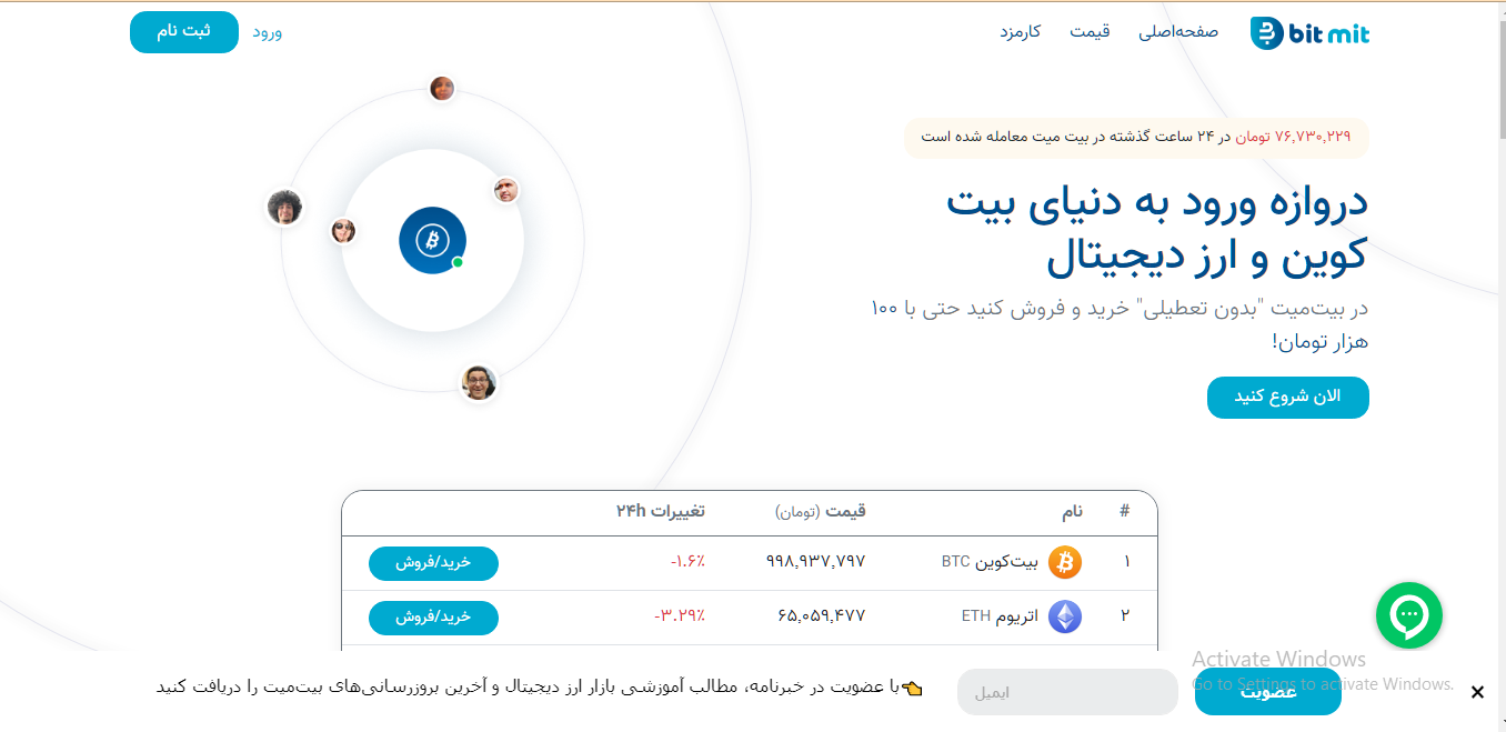 صرافی بیت میت bitmit.co؛ خرید و فروش بیت کوین و ارزهای دیجیتال