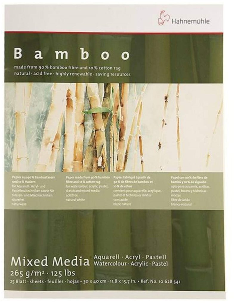 مقوا بلوک آبرنگ هانه موله مدل Bamboo سایز 40 × 30 سانتی‌متر