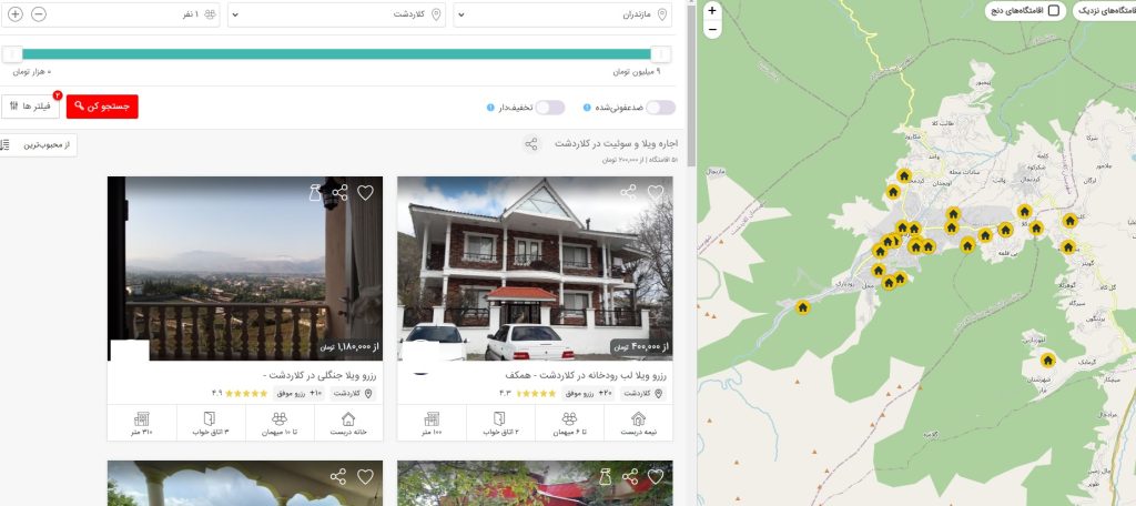 اجاره ویلا-کلاردشت