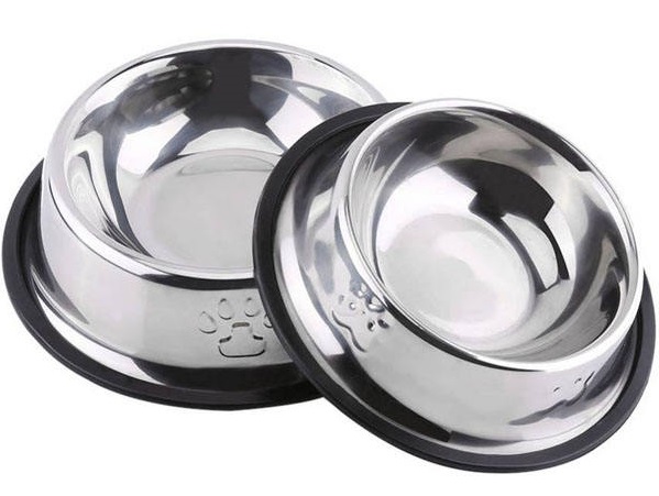 ظرف غذای سگ و گربه مدل Anti-Slip Steel Bowl-L
