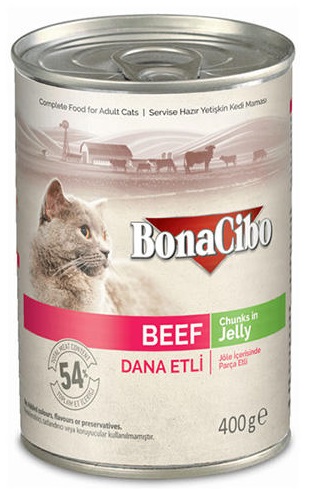 کنسرو غذای گربه بوناسیبو مدل Beef