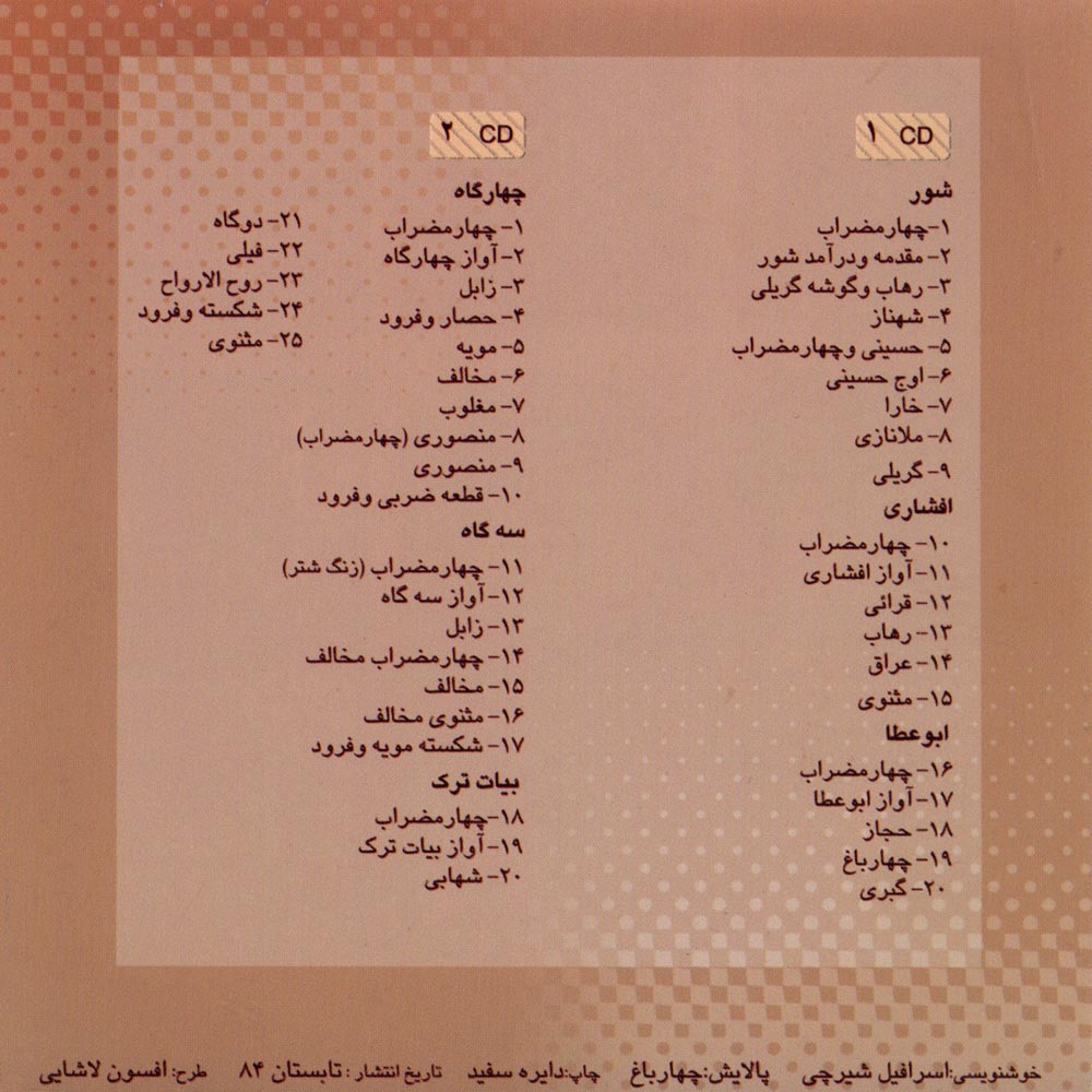 آلبوم ردیف راست کوک از ابوالحسن صبا و همایون خرم