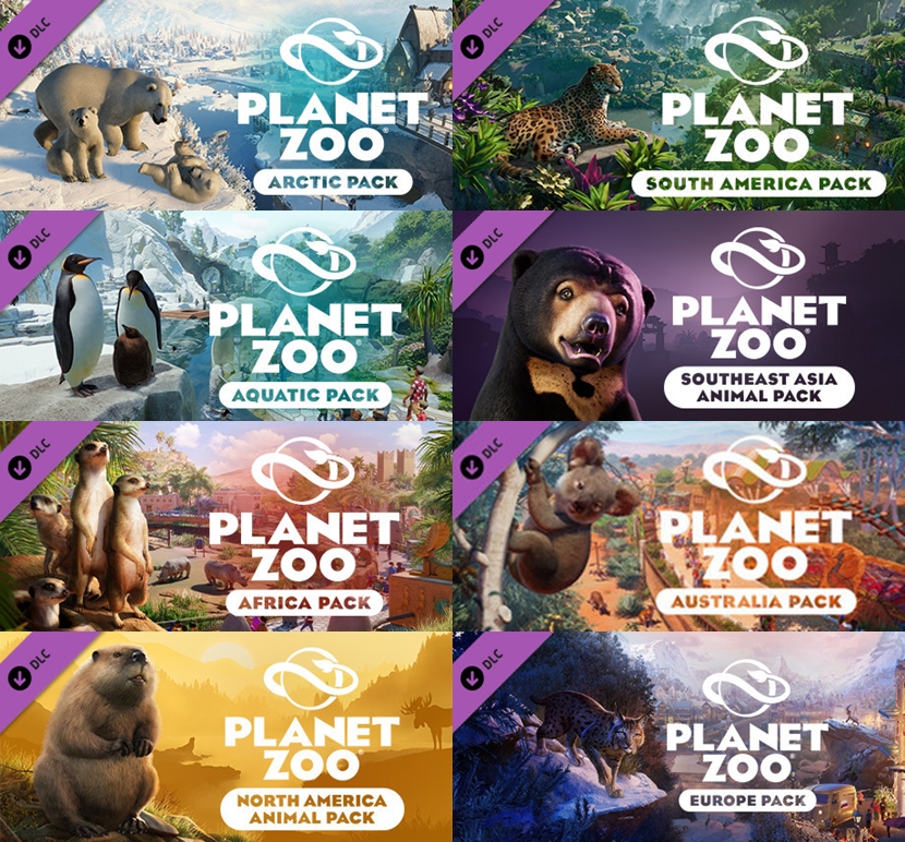 بسته های DLC بازی Planet Zoo