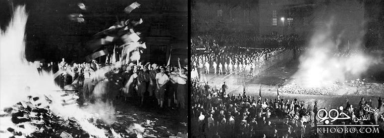 کمپین «کتاب‌سوزان نازی‌ها» در سال ۱۹۳۳ که رمان «در جبهه غرب خبری نیست» یکی از ۳۰٬۰۰۰ عنوان کتابی است که در این مراسم به شعله‌های آتش سپرده شد.