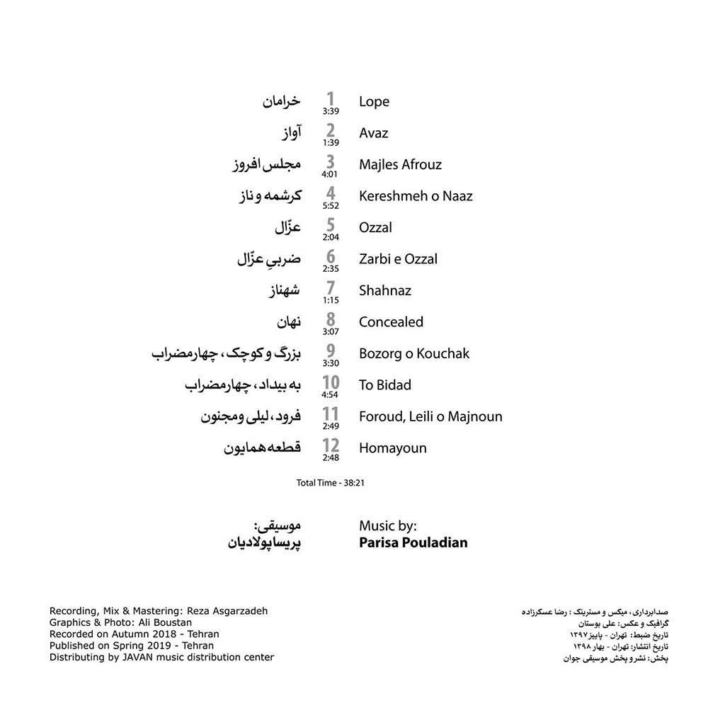 آلبوم نهان از پریسا پولادیان و بهزاد میرزایی
