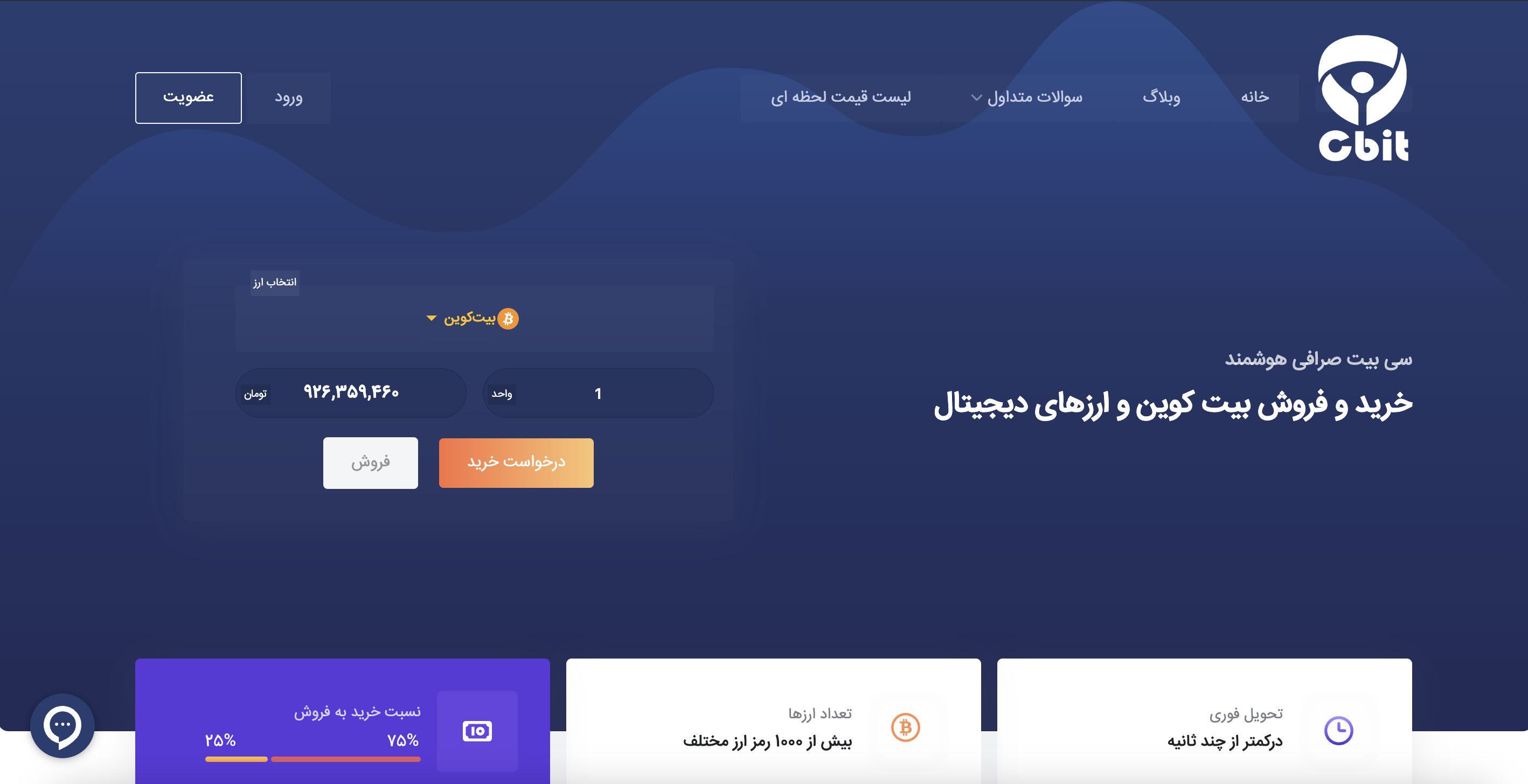 صرافی سی بیت cbit.me؛ خرید و فروش بیت کوین و ارزهای دیجیتال