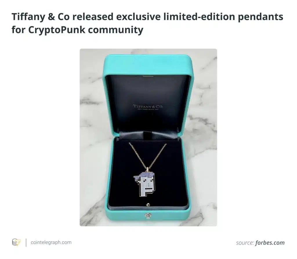 Tiffany & Co آویزهای منحصر به فرد نسخه محدود را برای انجمن CryptoPunk منتشر کرد